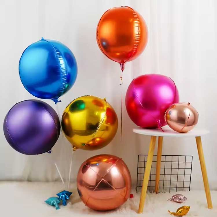 4D barvni okrogel balon iz folije
