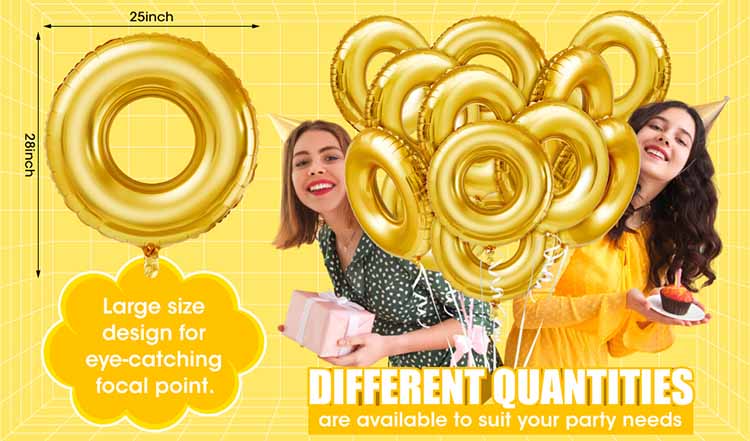 28 inch gold ring foil balloon size