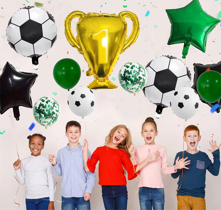 Green Digital Football Party Decor Set Factory