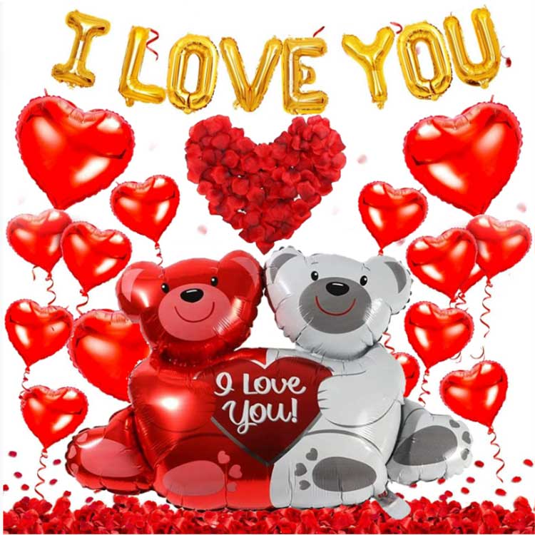 Baloni iz folije za Valentinovo